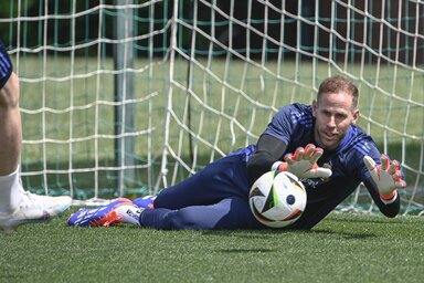 Gulácsi Péter legutóbb szeptember 7-én a Nemzetek Ligájában védett, amikor a magyar együttes 5:0-s vereséget szenvedett a németektől (Fotó: MTI)