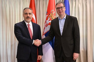 Aleksandar Vučić is fogadta tegnap Hakan Fidant (Fotó: Instagram)