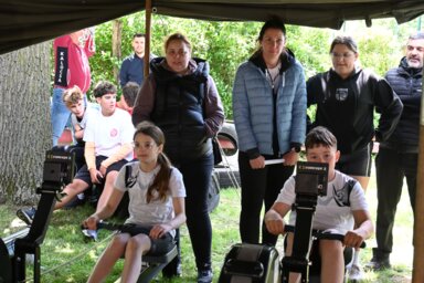 A verseny sátor alatt, ergométereken zajlott (Fotó: Palicsi Evezősklub felvétele)