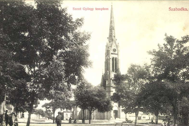 A leányárvaház a Szent György-templommal szemben állt / forrás: gallery.hungaricana.hu
