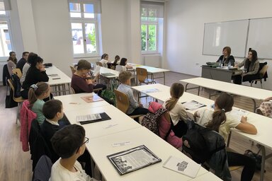 A második osztályosok a verseny pillanataiban (Dér Dianna felvétele)