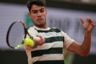 Carlos Alcaraz könnyedén jutott be az elődöntőbe (Fotó: Beta/AP)