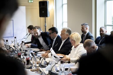 Orbán Viktor a Patrióták elnökségi ülésén (Fotó: MTI)