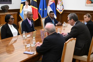 Az államfő a karib-tengeri országok politikusaival (Instagram/buducnostsrbijeav)