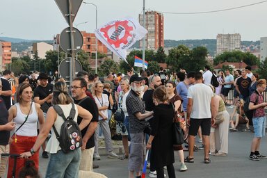Nišben a Bölcsészettudományi Kar hat hónapos zárlata kapcsán tartottak megmozdulást pár napja (Fotó: Beta)