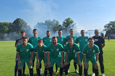 A Tisza kezdőcsapata a Mladost ellen (Fotó: SK Tisza Nyers/Facebook)