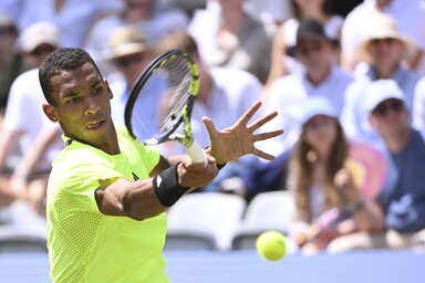 Félix Auger-Aliassime 6:1-re nyerte a harmadik szettet Györe László ellen (Fotó: Beta/AP)