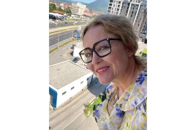 Pap Éva Szarajevóban (Pap Éva Facebook-oldala)