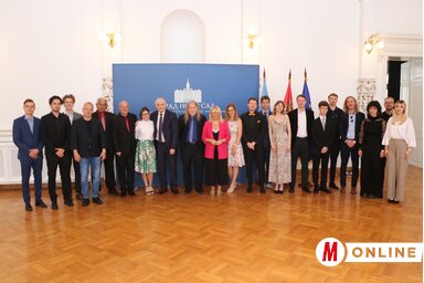 Az akadémia résztvevőit fogadták a városházán (Diósi Árpád felvétele)