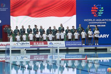 A magyar válogatott legutóbb tavaly, a dohai világbajnokságon döntőzött, akkor kikapott az amerikaiaktól (Fotó: MTI)