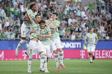 A Ferencváros gólzáporos meccsen jutott tovább (Fotó: MTI)