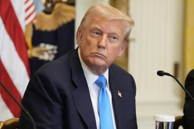 Nem retten vissza a kereskedelmi háborútól – Donald Trump amerikai elnök (Fotó: AP via Beta)