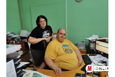 Németh András a lányával, Anikóval (Horváth Zsolt felvétele)