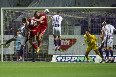 Novothny Soma gólja az Újpest ellen (Fotó: MTI)