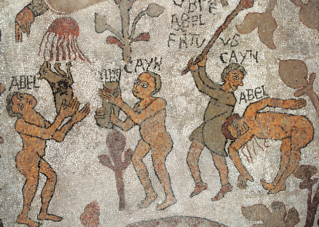Káin és Ábel története mozaikból kirakva Káin és Ábel története mozaikból kirakva