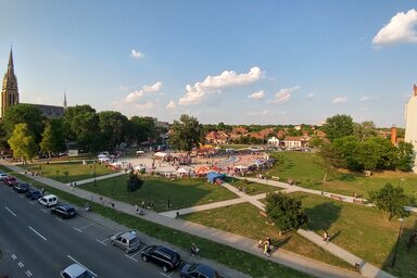 A Rendezvények tere a városnapi programok központi helyszíne (Fotó: Tóth Bálint archívuma)