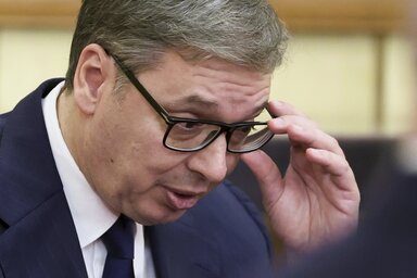 Az államfő az ellenzéknek is üzent Pekingből (Fotó: Beta/AP)