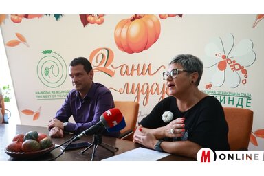 Mladen Bogdan és Jasmina Milankov sajtótájékoztatón ismertette a 40. Töknapok programát (Vidács Hajnalka felvétele)