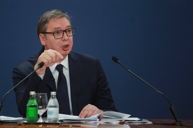 Az államfő kiemelte, hogy az újvidéki összecsapások során tizenegy rendőr sérült meg (Fotó: Beta)