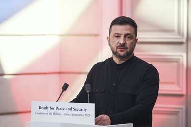 Visszautasította Volodimir Zelenszkij ukrán elnök Vlagyimir Putyin orosz államfő felvetését, hogy Moszkvában tárgyaljon vele a háború lezárásáról (Fotó: Beta/AP)
