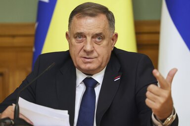 A boszniai szerb kormány arra válaszul hozta meg döntését, hogy Szlovénia kitiltotta az ország területéről Milorad Dodikot (Fotó: Beta/AP)