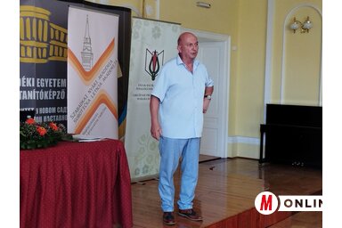 Pap János a Szabadkai Nyári Akadémián /Fotó: Lukács Melinda
