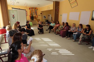 Az adai gyermekintézményben huszonöt óvónő vesz részt a csapatépítő foglalkozásokon /Fotó: Csincsik Zsolt