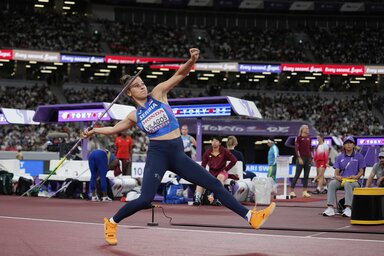 Világos Adriana aranyesélyessé lépett elő a világbajnokságon (Fotó: Beta/AP)