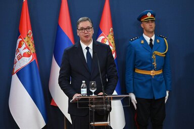 Az államfő hozzátette, hogy az ellentüntetők legfeljebb 237-en voltak (Fotó: Beta)