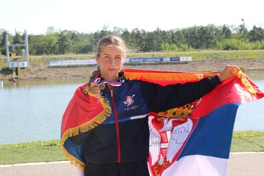 Horvát Zsófi nagyot ment Račicében (Fotó: facebook.com/kayakserbia)