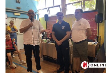 Milan Stanić, Slobodan Stojanov és Kormányos László a megnyitón (balról jobbra) (Fotó: Erős Kincses Krisztina felvétele