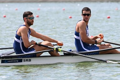 Macskovity és Pimenov 1,6 másodperccel maradt le az aranyérmes lengyel egység mögött (Fotó: facebook.com/WorldRowing) Macskovity és Pimenov 1,6 másodperccel maradt le az aranyérmes lengyel egység mögött (Fotó: facebook.com/WorldRowing)