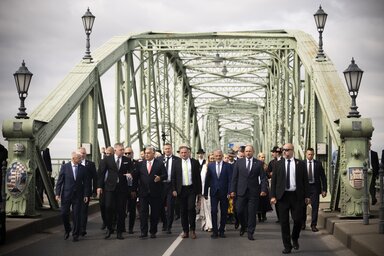 Mária Valéria hídon átadásának évfordulója alkalmából rendezett ünnepség (MTI/Miniszterelnöki Kommunikációs Főosztály/Benko Vivien Cher)