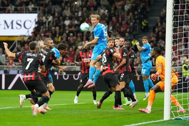 A Milan emberhátrányban szerzett három pontot (Fotó: Beta/AP)