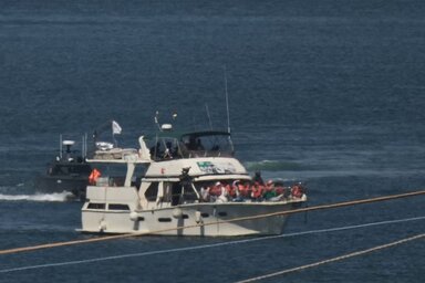 Az aktivisták között van a szerbiai Ognjen Marković is (Fotó: Beta/AP/Leo Correa)