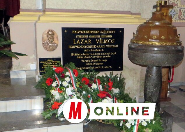 Emléktábla őrzi Lázár Vilmos emlékét (Fotó: Kecskés István)