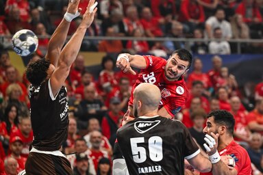 A Veszprém végig uralta a pályát (Fotó: MTI)