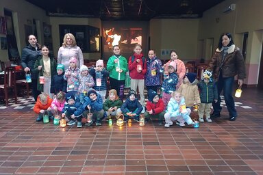 Az Ady Csoncsikó játszóháza Márton-napi foglalkozásán részt vevő gyerekek