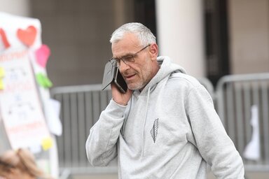 Milomir Jaćimović bejelentette, ha péntekig nem teljesítik a követeléseit, akkor szombaton kamionokkal blokád alá vonják a fővárost (Fotó: Beta)