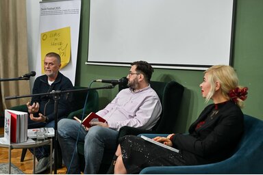 Urbán András, Branislav Filipović és Ana Tasić/Fotó: Molnár Edvárd