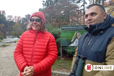 Pernille Dahler Kardel, a Dán Királyság belgrádi nagykövete és Milan Ružić, Szerbia Madártani és Madárvédelmi Egyesületének ügyvezető igazgatója (Fotó: Vidács Hajnalka felvétele)