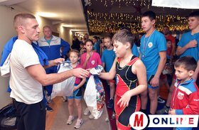 Németh Szilárd látogatása a Vajdasági Bírkózóakadémián