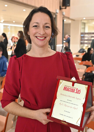 Homolya Horváth Ágnes múlt héten vette át az elismerést/Ótos András felvétele