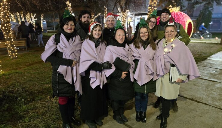 A Juventus énekkar fellépése ünnepi dallamokkal tette meghitté az estét (Varga Zoltán felvétele)