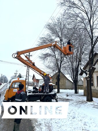 A Graditelj Közvállalat téli szolgálata a meghajolt és letört faágak eltávolításán is dolgozik (Paraczky László felvétele)