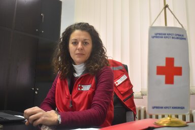 Danijela Bjeljac, a Vöröskereszt nagykikindai szervezetének titkára (Fotó: Vidács Hajnalka)