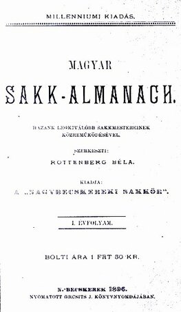 A Magyar Sakk-Almanach címlapja (1896)