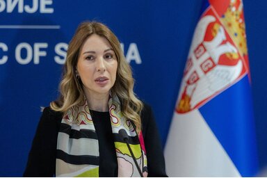 Dubravka Đedović Handanović bányászati és energiaügyi miniszter (Fotó: Beta)