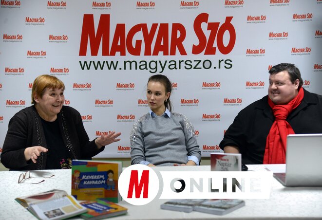 Mihályi Katalin, Lackó Varjú Sára és Máriás Endre, a Keverem, kavarom című szakácskönyv szerzői, megvalósítói (Fotó: Dávid Csilla felvétele)