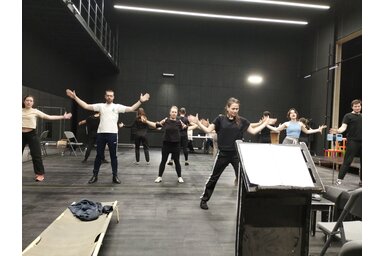 Az új épületben tágas próbatermek állnak a társulatok rendelkezésére/Fotó: Lukács Melinda